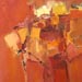 fire dance abstract painting